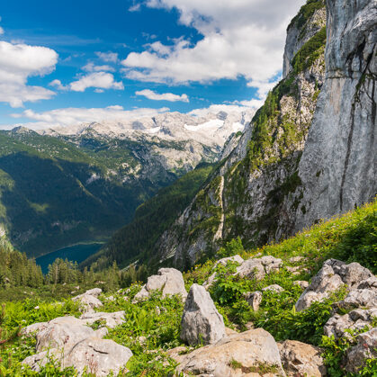 Rakousko, pohled na Gosausee
