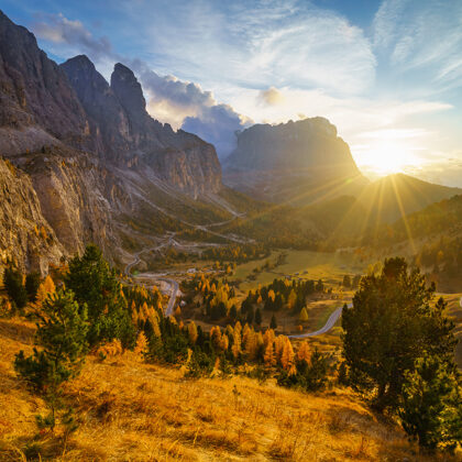 Passo Gardena, Dolomity
